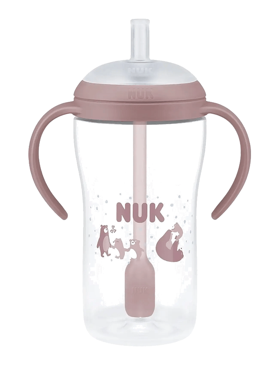 NUK - Perfect Match Learner Bottle Straw 260 ml, Bear - bear - 0