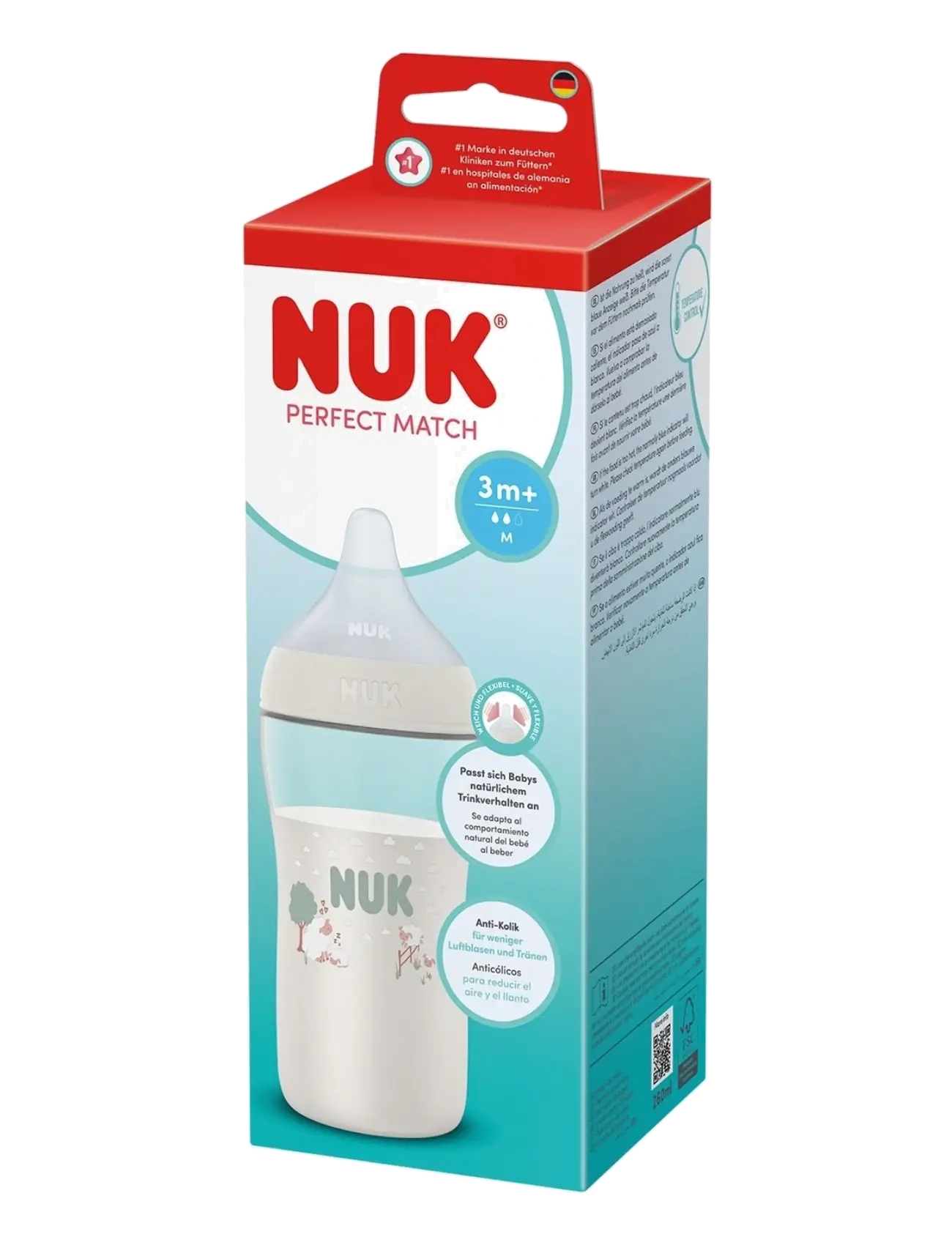 NUK - Perfect Match bottle 260 ml, Sheep - babyflaschen - sheep - 1