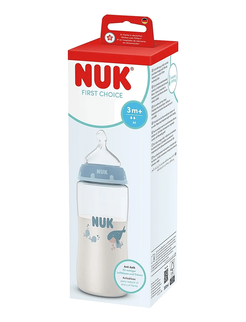 NUK - First Choice bottle 300 ml, Whale - sutteflasker - whale - 1