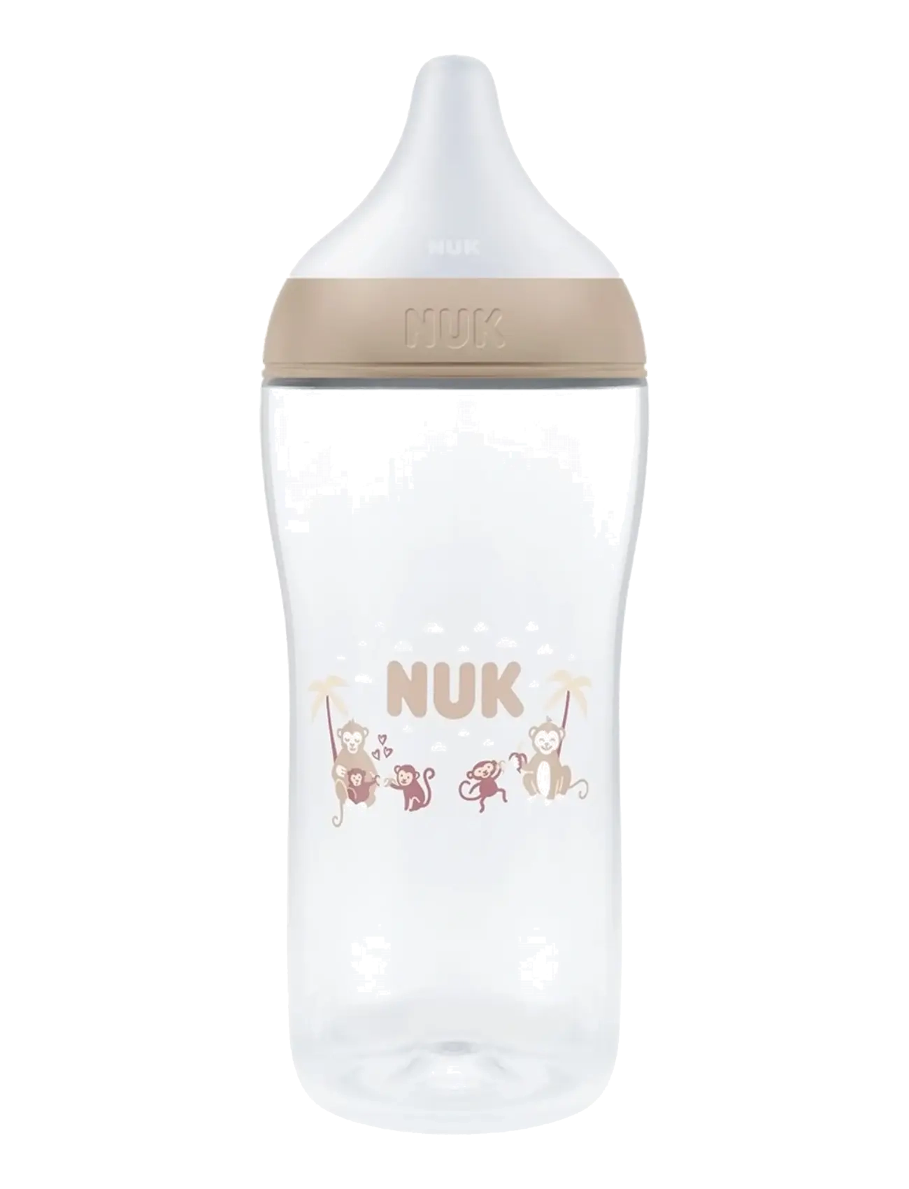 NUK Perfect Match bottle 360 ml, Monkey - Sutteflasker og tilbehør - MONKEY / brown