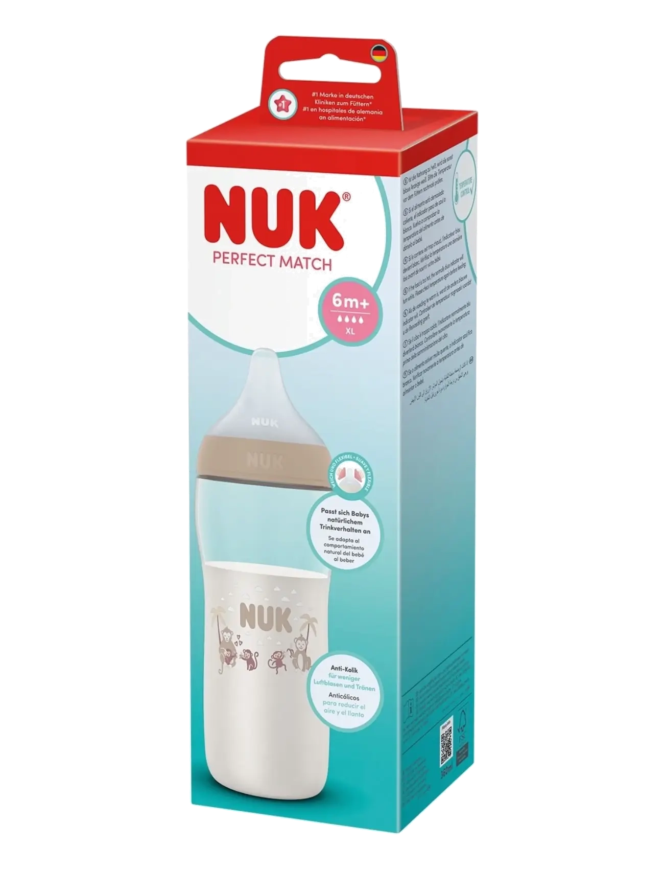 NUK - Perfect Match bottle 360 ml, Monkey - monkey - 1
