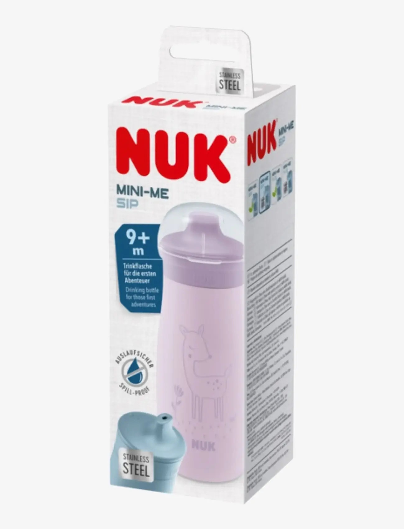 NUK - Mini-Me Sip Steel 300 ml, Deer - tudkopper - deer - 1