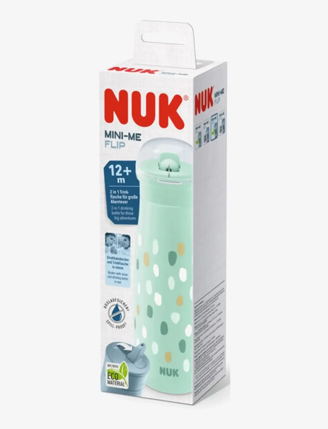 NUK - Mini-Me Flip 450 ml, Mint Dots - joogitassid - mint dots - 1