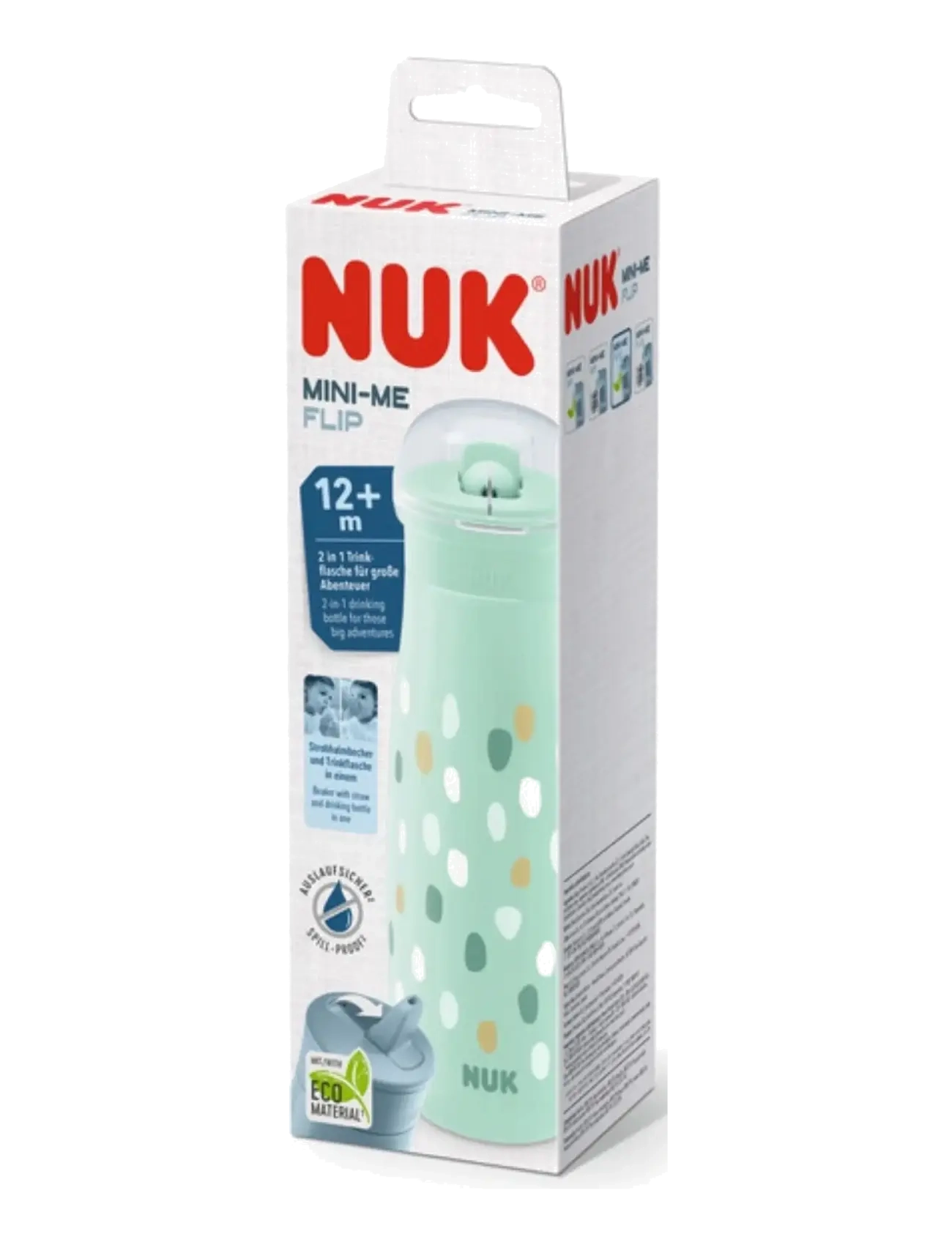NUK - Mini-Me Flip 450 ml, Mint Dots - sippy cups - mint dots - 1