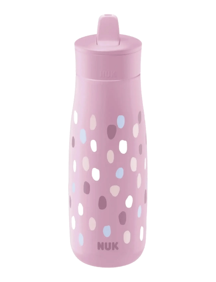 NUK - Mini-Me Flip 450 ml, Purple Dots - pipmuggar - purple dots - 0