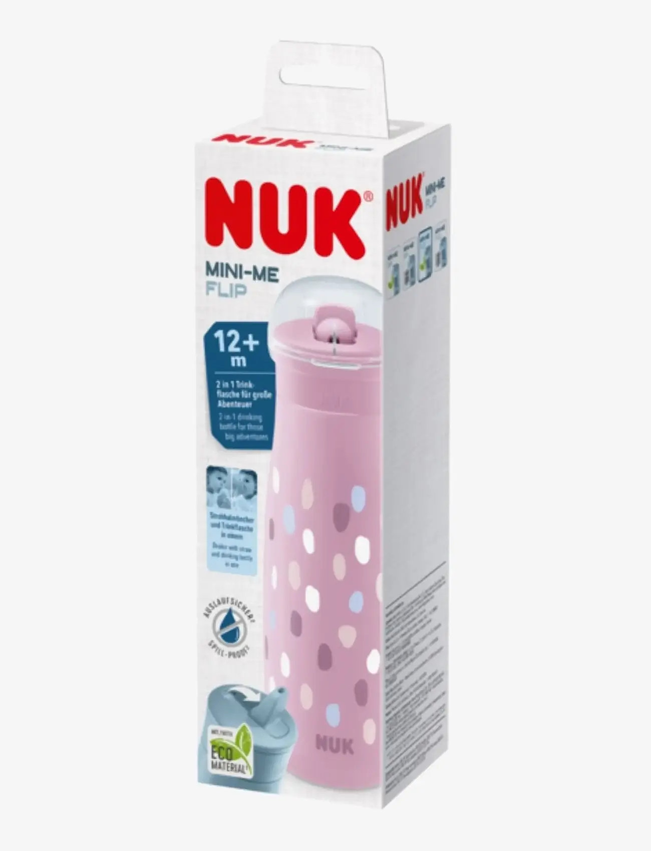 NUK - Mini-Me Flip 450 ml, Purple Dots - tudkopper - purple dots - 1