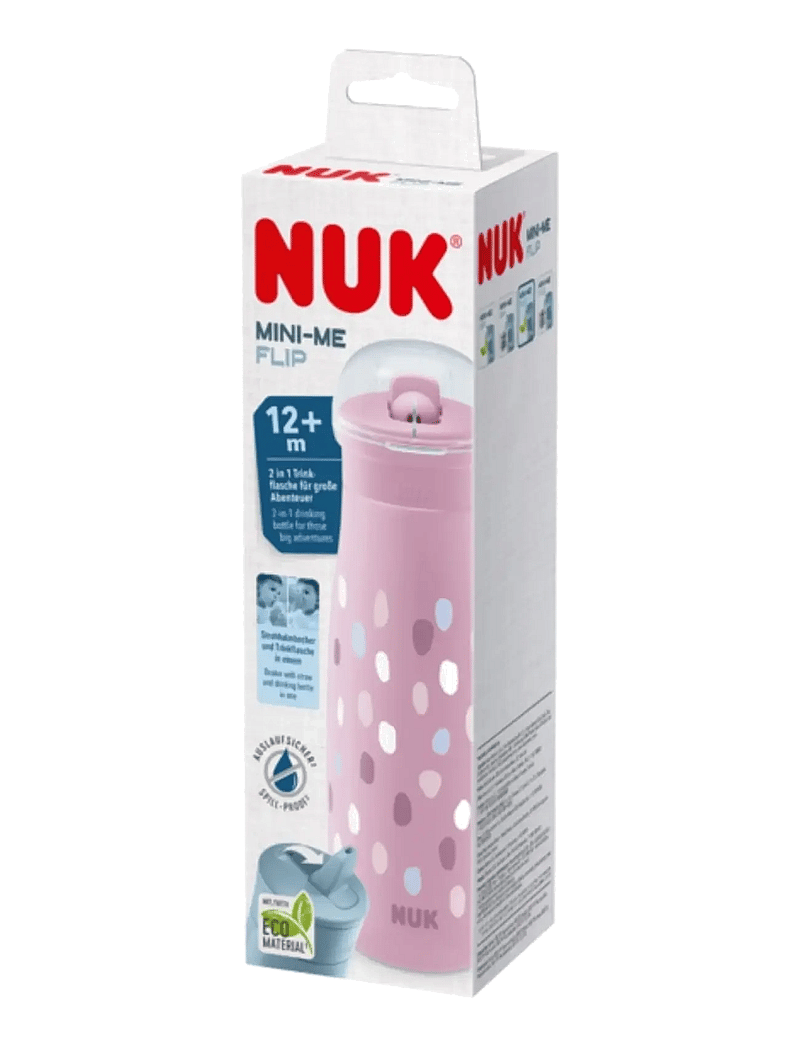 NUK - Mini-Me Flip 450 ml, Purple Dots - tudkopper - purple dots - 1
