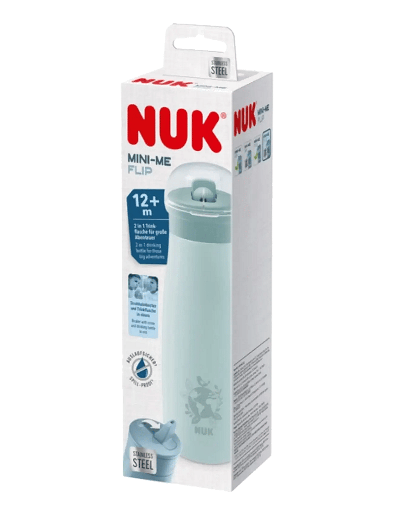 NUK - Mini-Me Flip Steel 500 ml, Globe - tudkopper - globe - 1