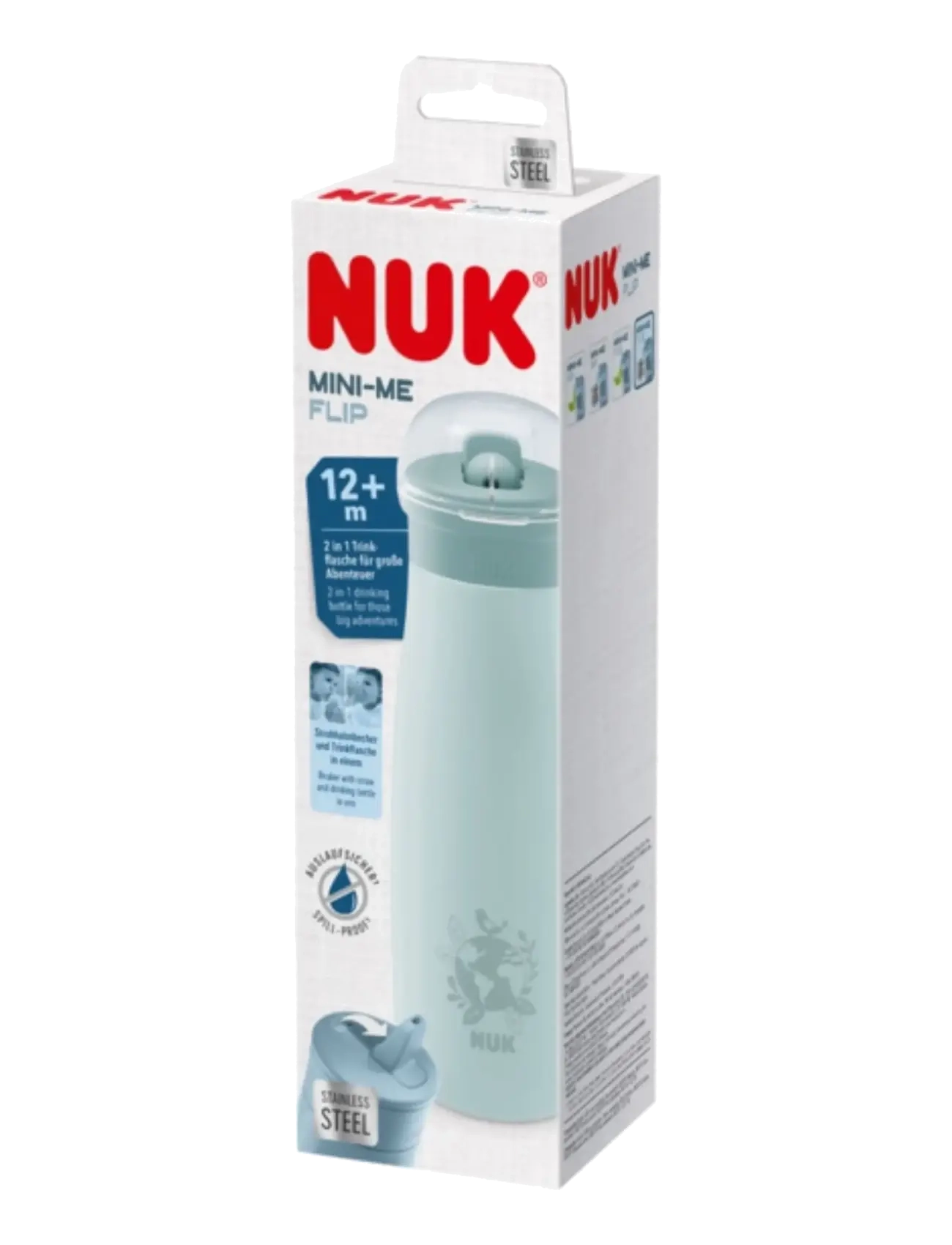 NUK - Mini-Me Flip Steel 500 ml, Globe - sippy cups - globe - 1