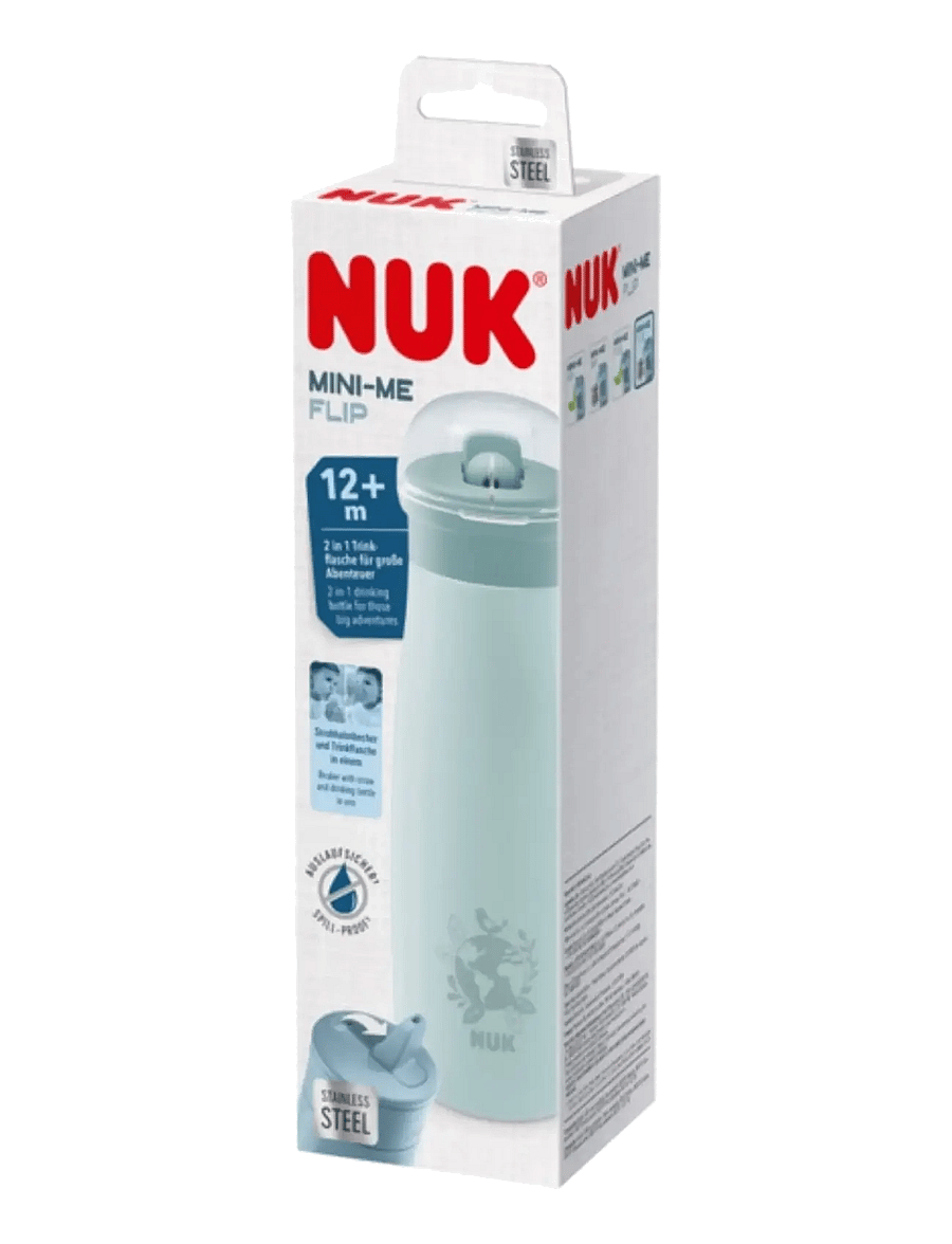 NUK - Mini-Me Flip Steel 500 ml, Globe - schnabeltassen - globe - 1