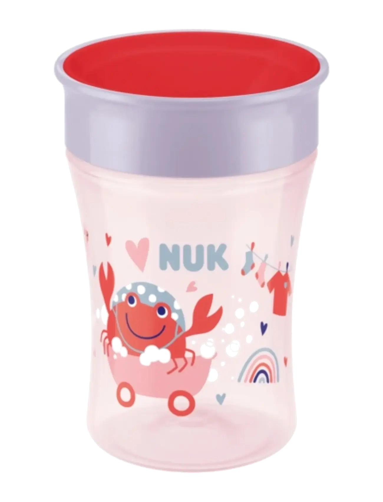 NUK Evolution Magic Cup, Red, 230 ml, Pink, Fodring Af Baby > Suttekopper, Børn