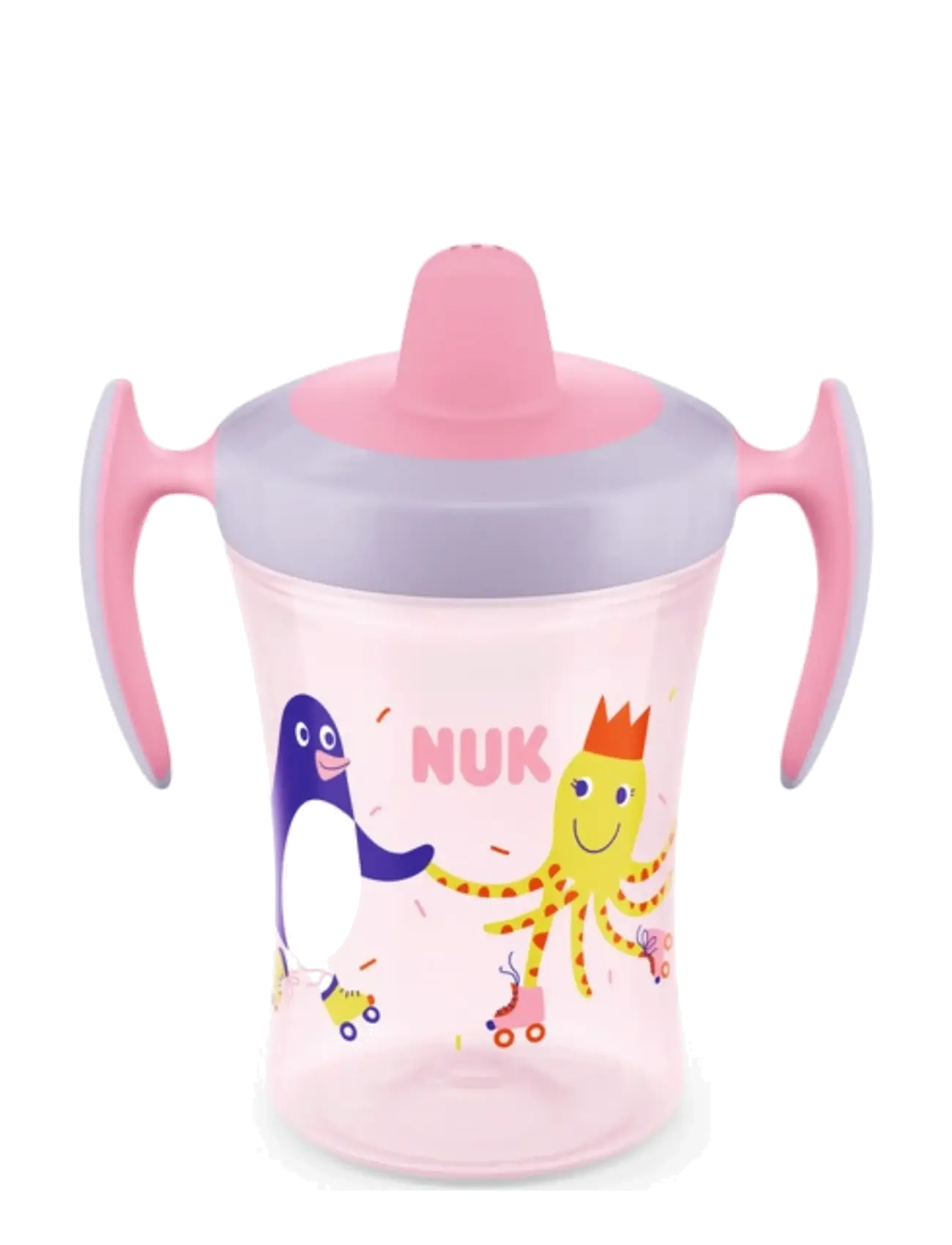 NUK Evolution Trainer Cup, Red, 230 ml, Pink, Fodring Af Baby > Suttekopper, Børn