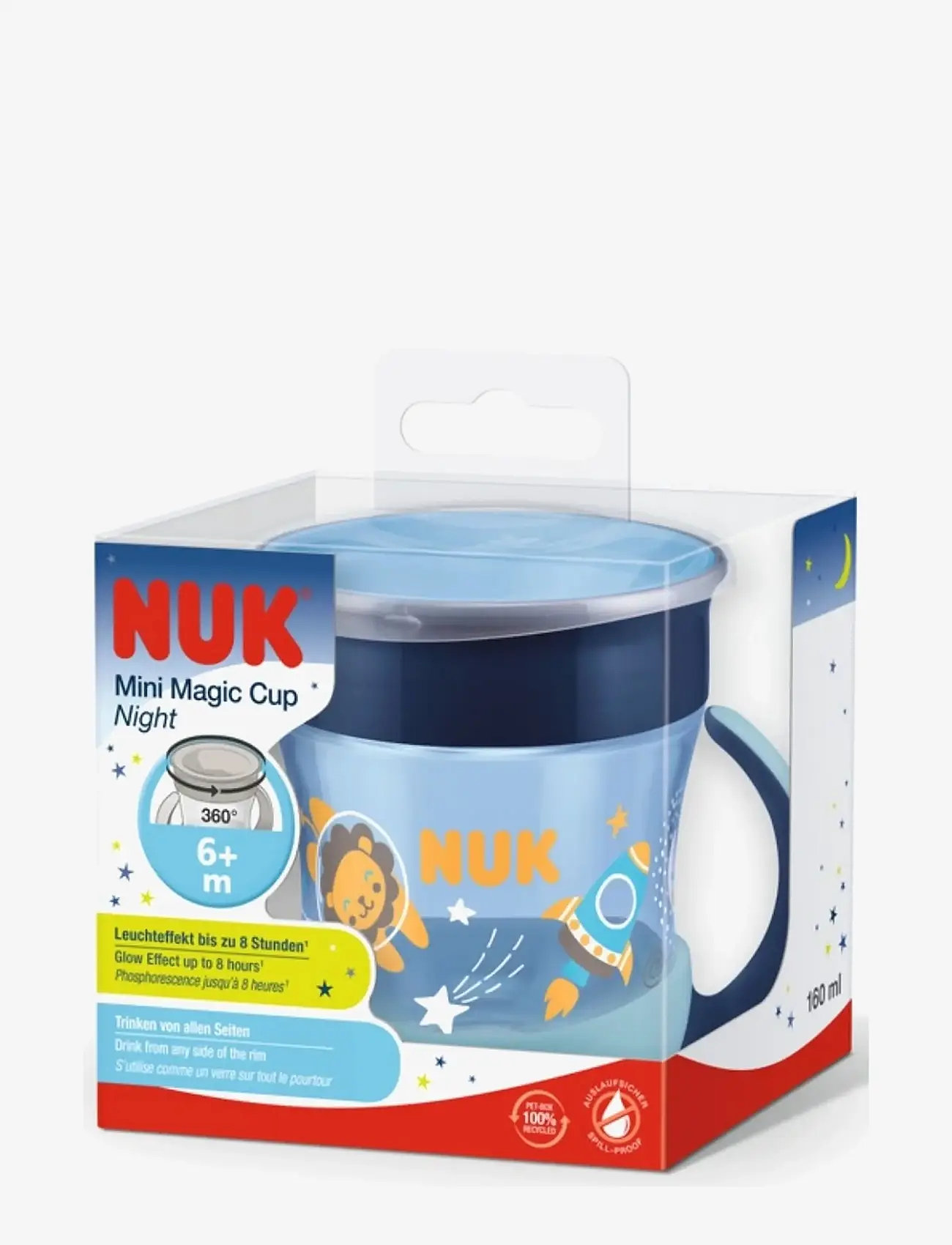 NUK - Evolution Mini Magic Cup GITD, Blue - tudkopper - blue - 1
