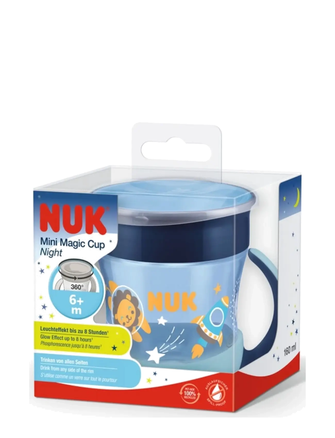 NUK - Evolution Mini Magic Cup GITD, Blue - tudkopper - blue - 1