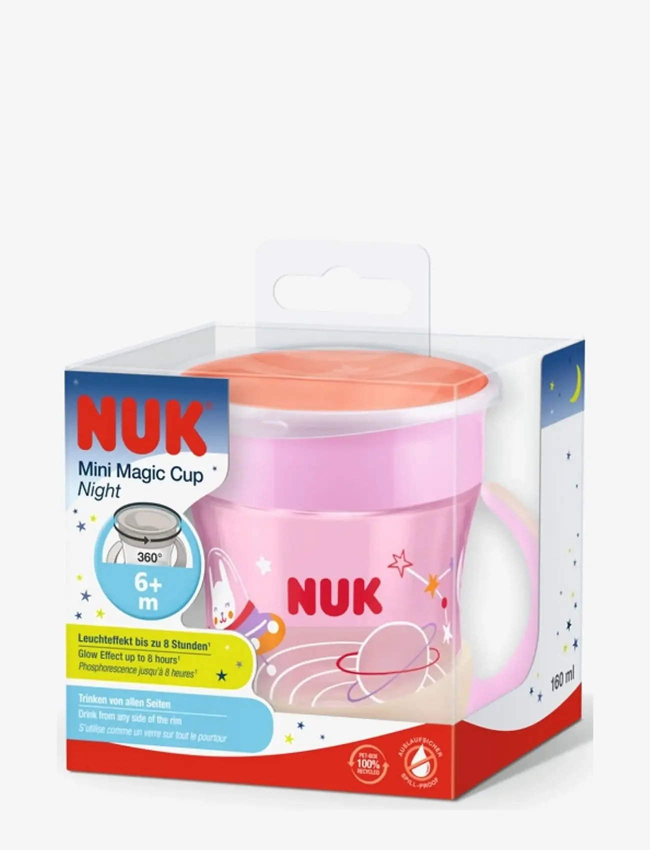 NUK - Evolution Mini Magic Cup GITD, Pink - tudkopper - pink - 1