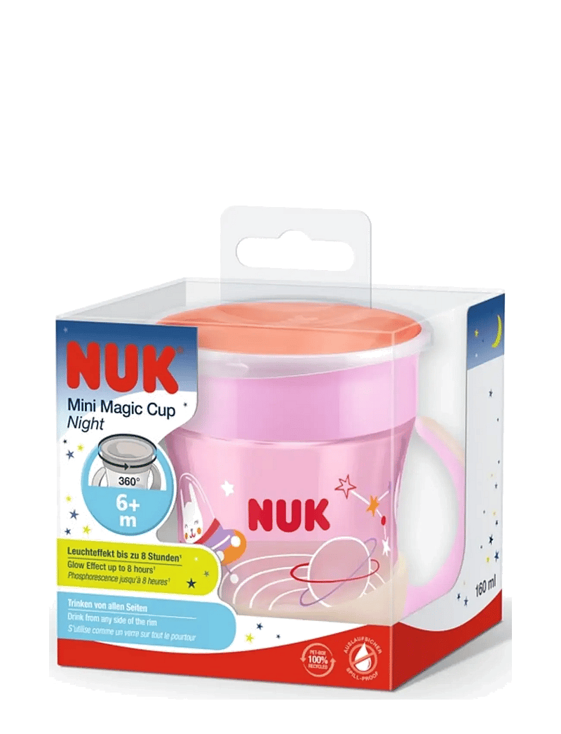 NUK - Evolution Mini Magic Cup GITD, Pink - tudkopper - pink - 1