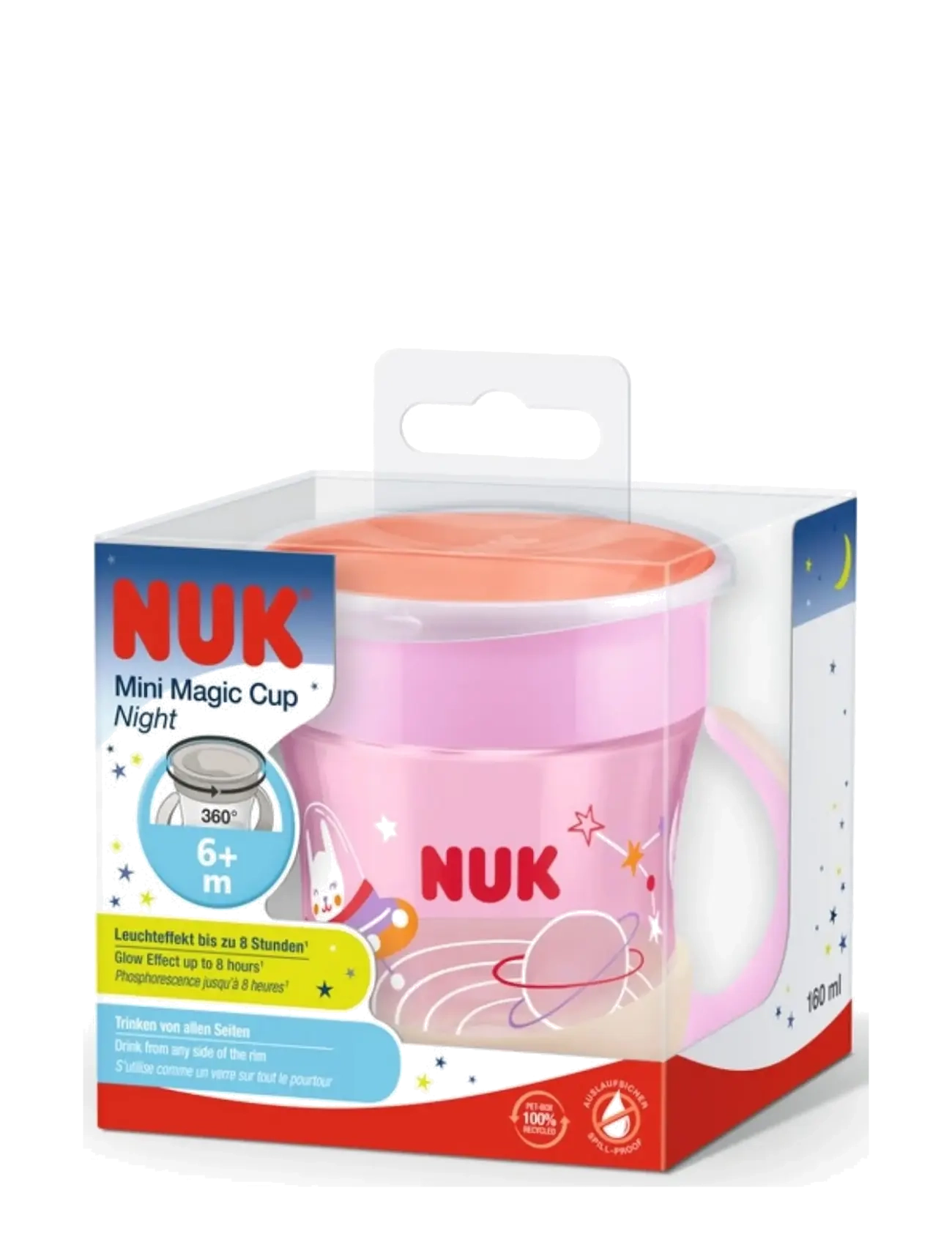 NUK - Evolution Mini Magic Cup GITD, Pink - tudkopper - pink - 1