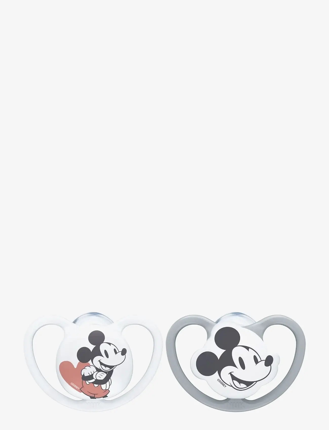 NUK - Space pacifier Mickey Grey/White, size 0-6 months - pacifiers - grey/white - 1