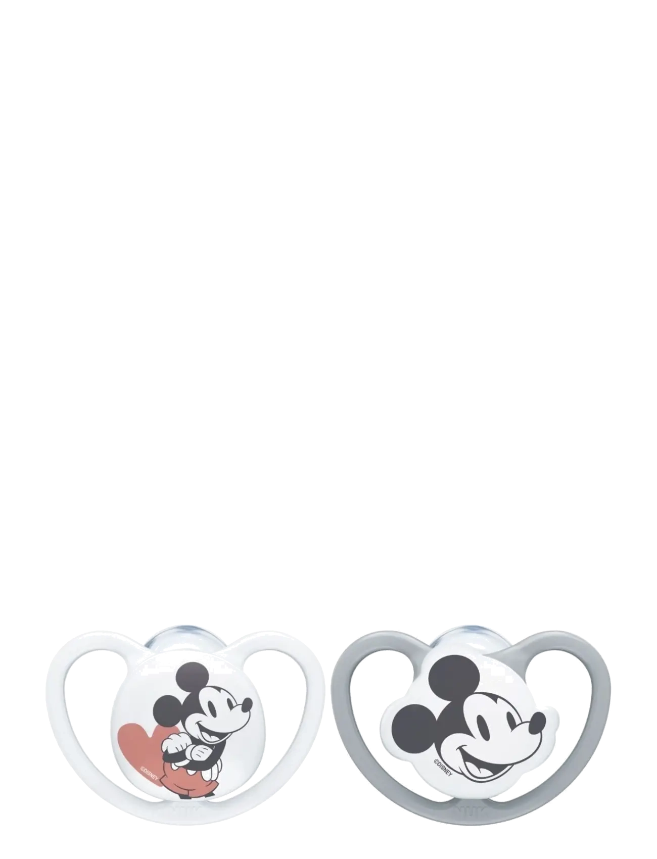 NUK - Space pacifier Mickey Grey/White, size 0-6 months - nappar - grey/white - 1