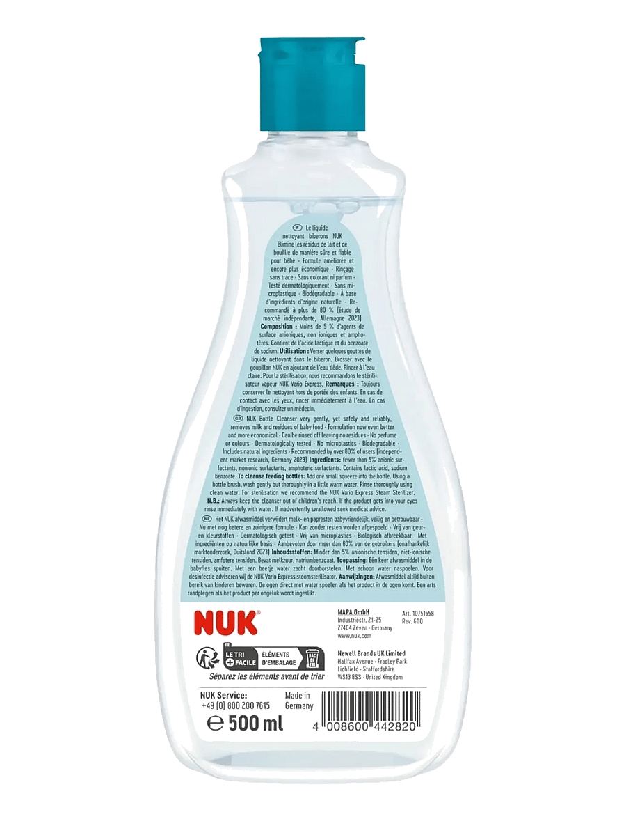 NUK - Baby Bottle Cleanser, 500 ml - tillbehör - neutral - 1