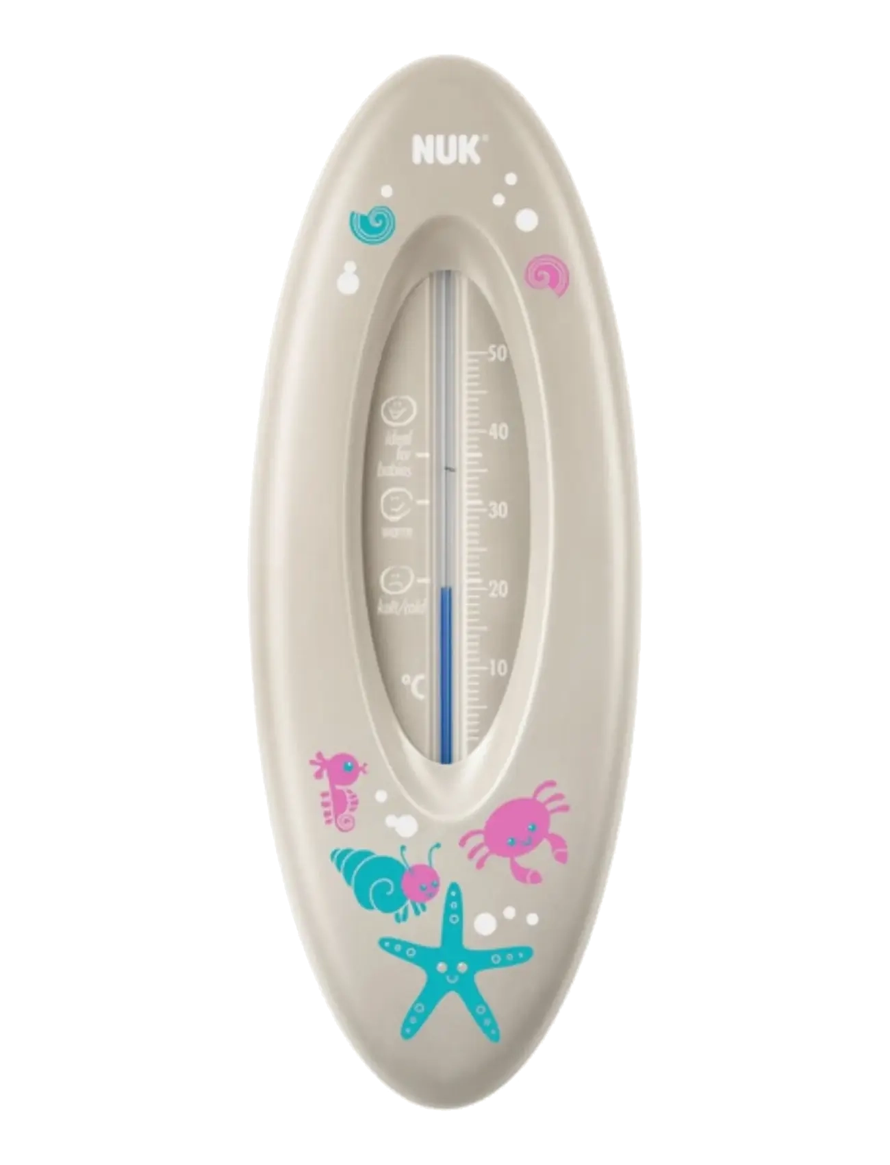 NUK Bath Thermometer, Grey, Baby Bade Termometer, Beige, Str: 0+MONTHS