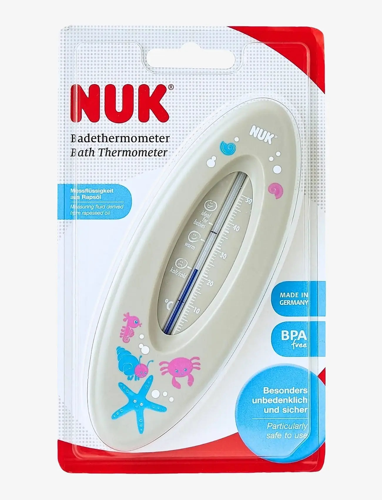 NUK - Bath Thermometer, Grey - badekar og tilbehør - grey - 1