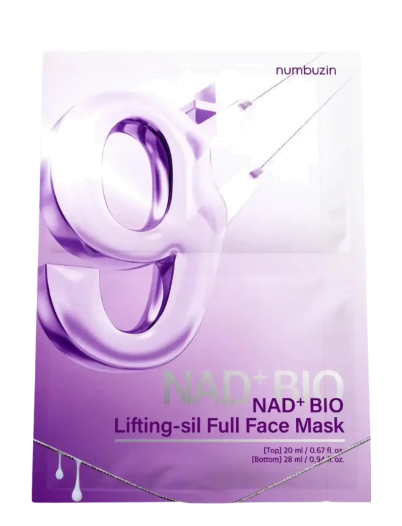 Numbuzin No.9 NAD Bio Lifting Full Cover Facial Mask - Hudvård - CLEAR / undefined