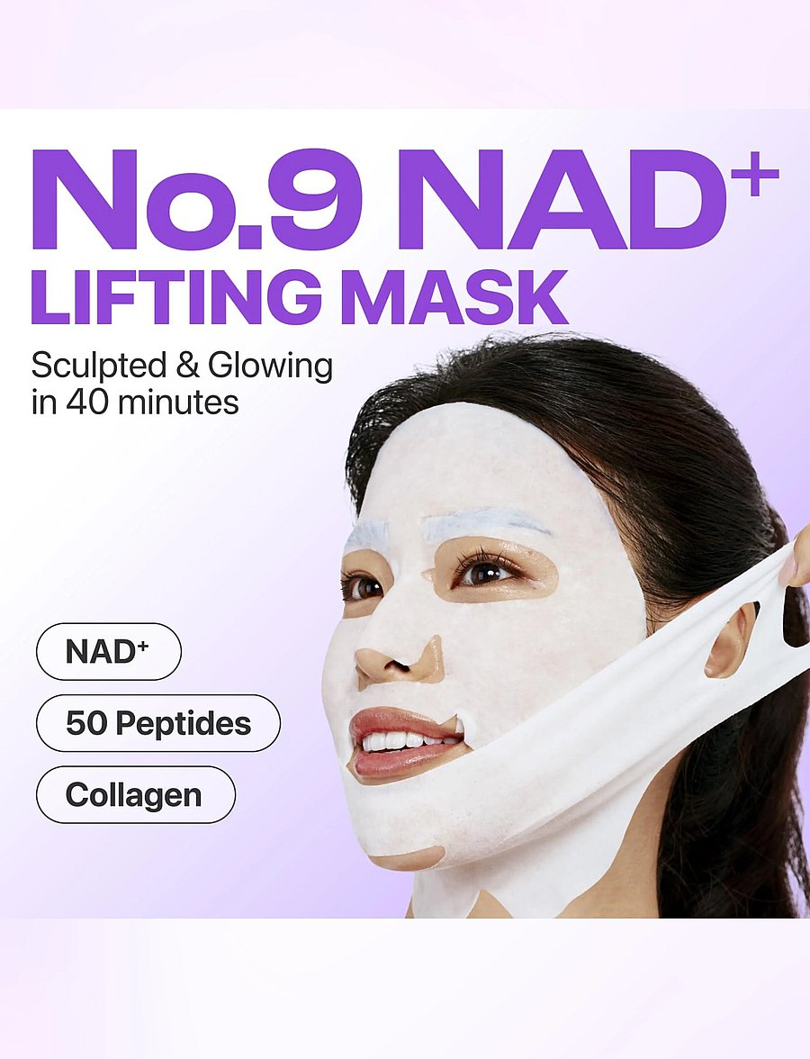 Numbuzin - No.9 NAD Bio Lifting Full Cover Facial Mask - sheet masks - clear - 0