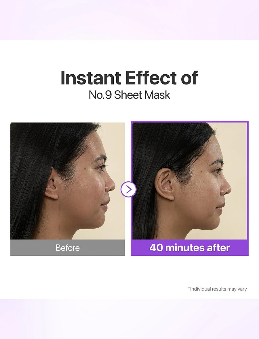 Numbuzin - No.9 NAD Bio Lifting Full Cover Facial Mask - sheet masks - clear - 4
