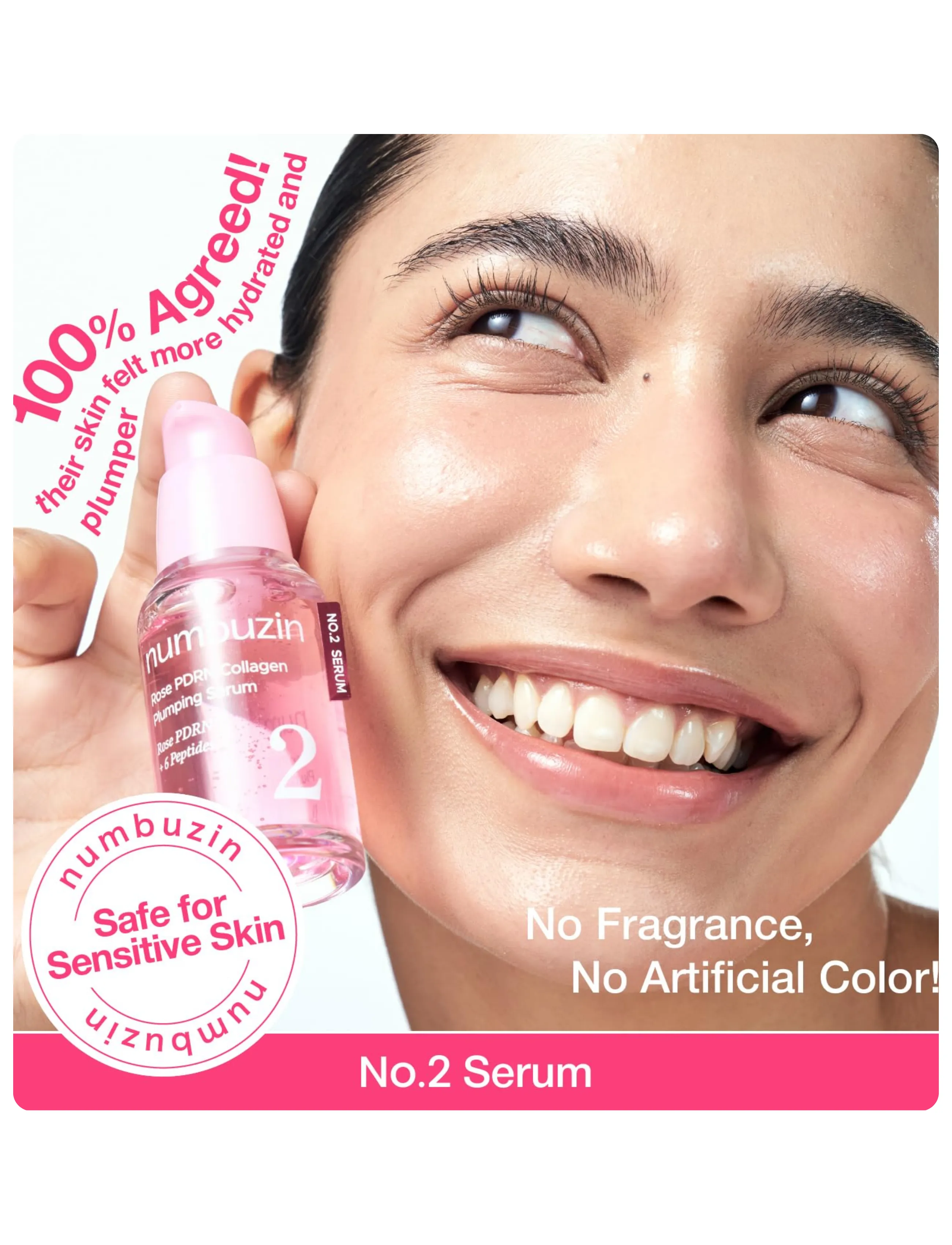 Numbuzin - No.2 Rose PDRN Collagen Plumping Serum - serum - clear - 3