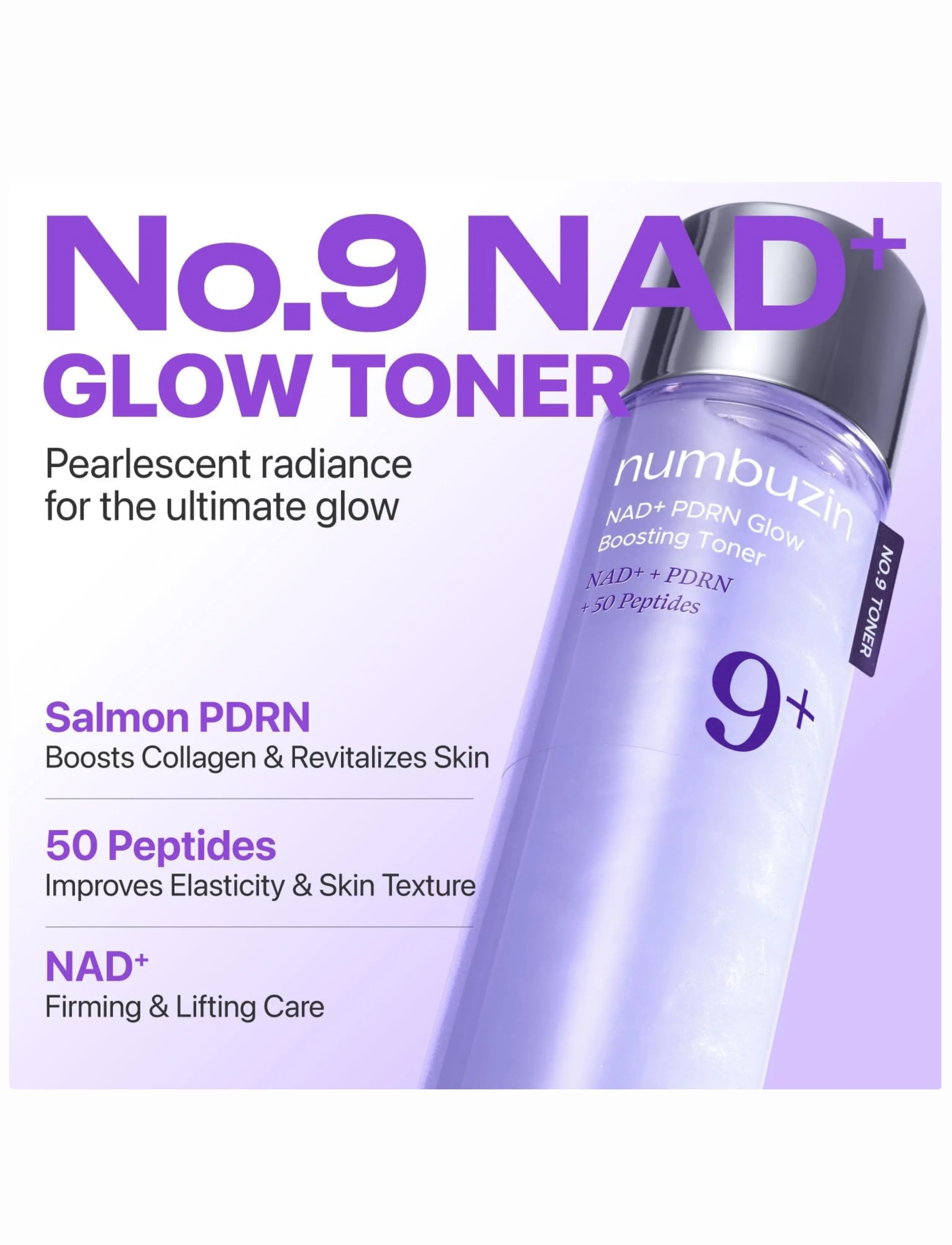 Numbuzin No.9+ Nad+ Pdrn Glow Boosting Toner, 150 ml, Nude, Tonere > Hydrerende Tonere, Dame