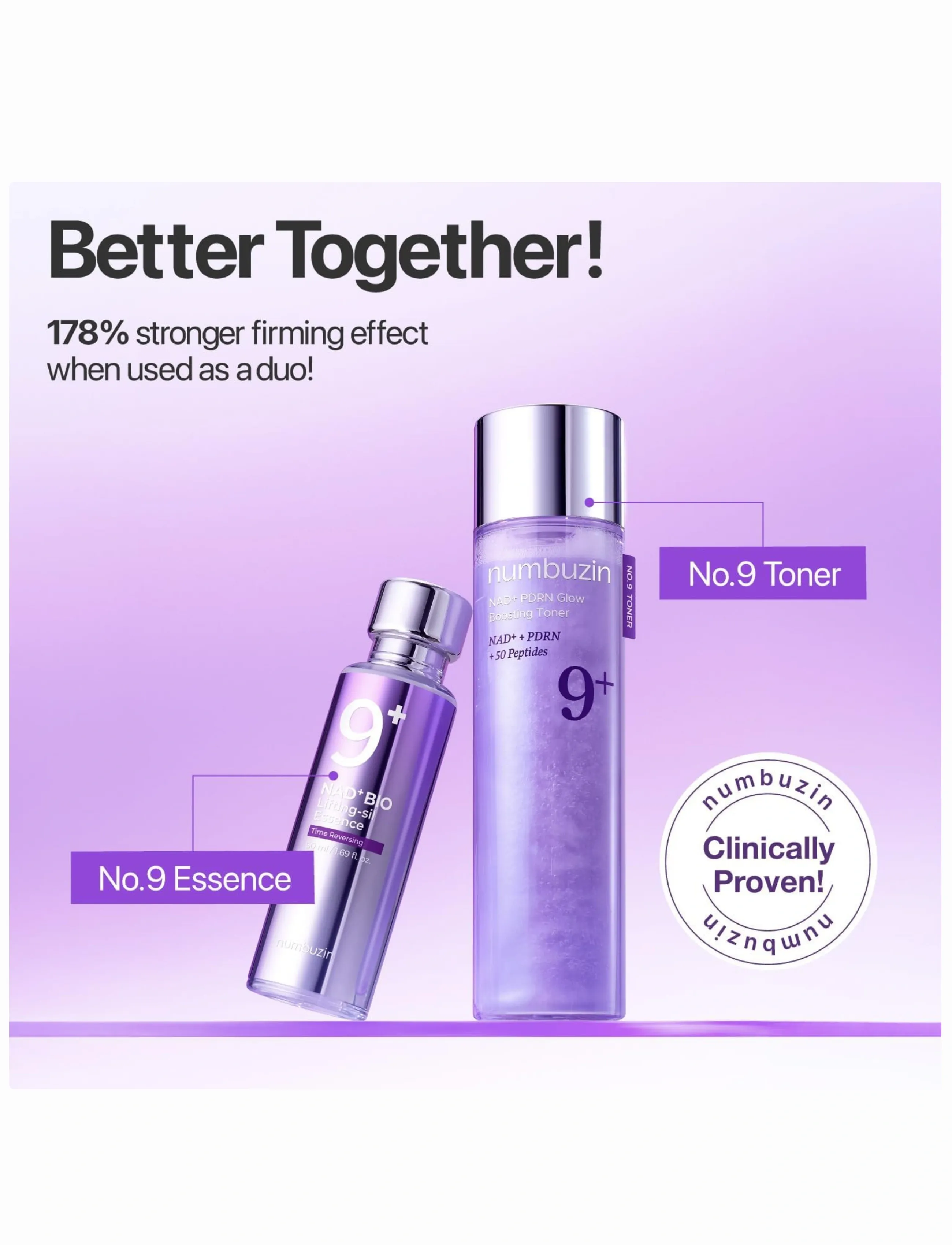 Numbuzin - No.9+ NAD+ PDRN Glow Boosting Toner - fugtgivende tonere - clear - 5