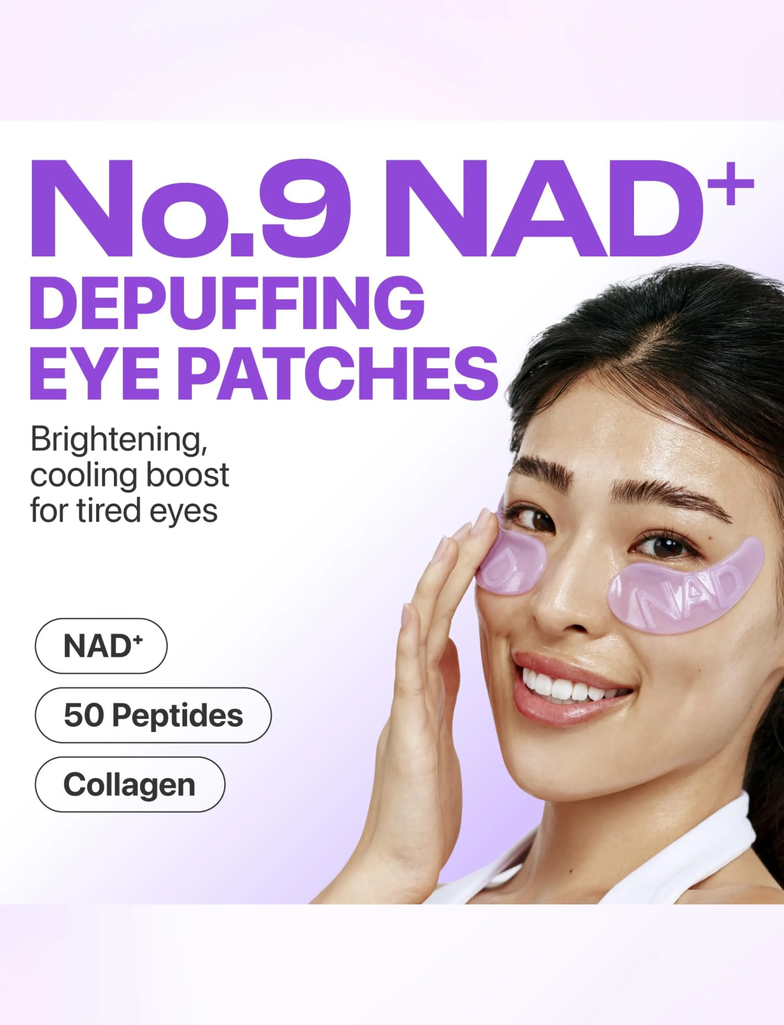 Numbuzin No.9 Nad Under Eye Patches, 1 EA, Nude, Eye Care > Eye Patches, Dame
