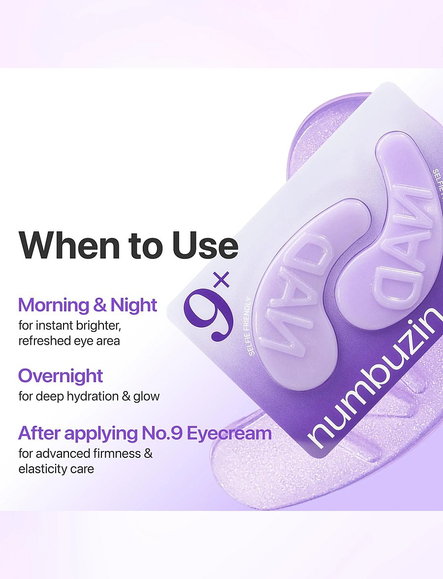 Numbuzin - No.9 NAD Under Eye Patches - Øjenmasker - clear - 5