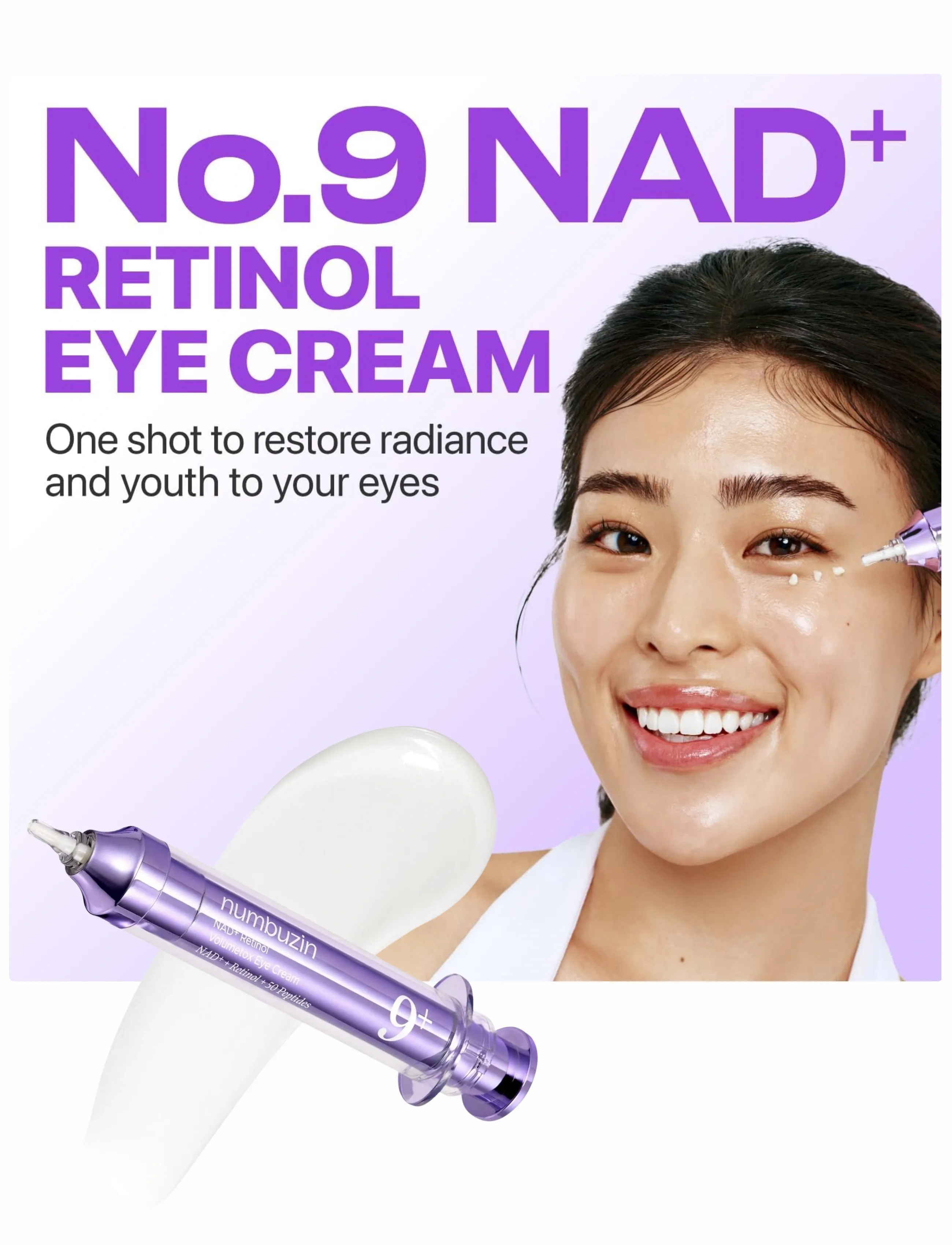 Numbuzin No.9 Nad+ Retinol Volumetox Eye Cream, 10 ml, Nude, Øjenpleje > Øjencreme, Dame