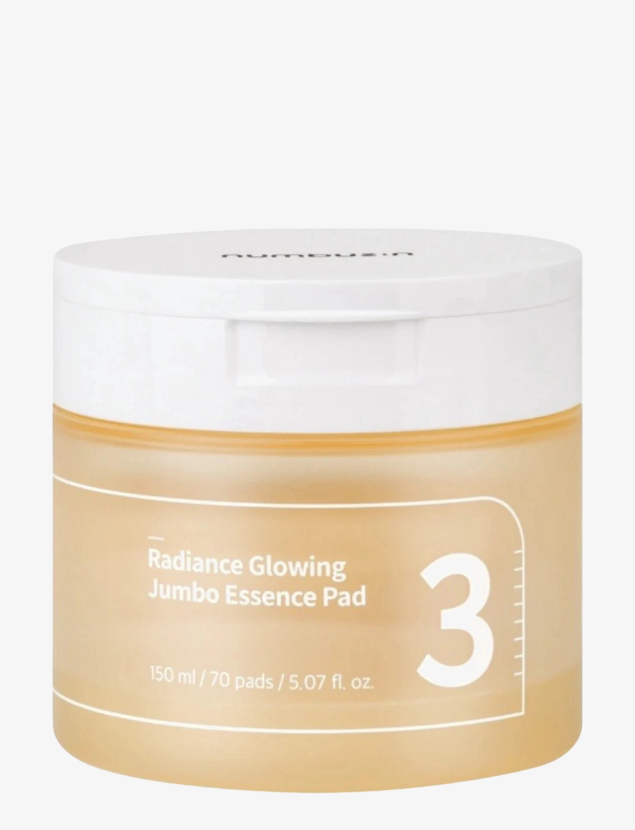 Numbuzin No.3 Radiance Glowing Jumbo Essence Pad, Ansigtsmaske, Nude, Str: 70 PCS