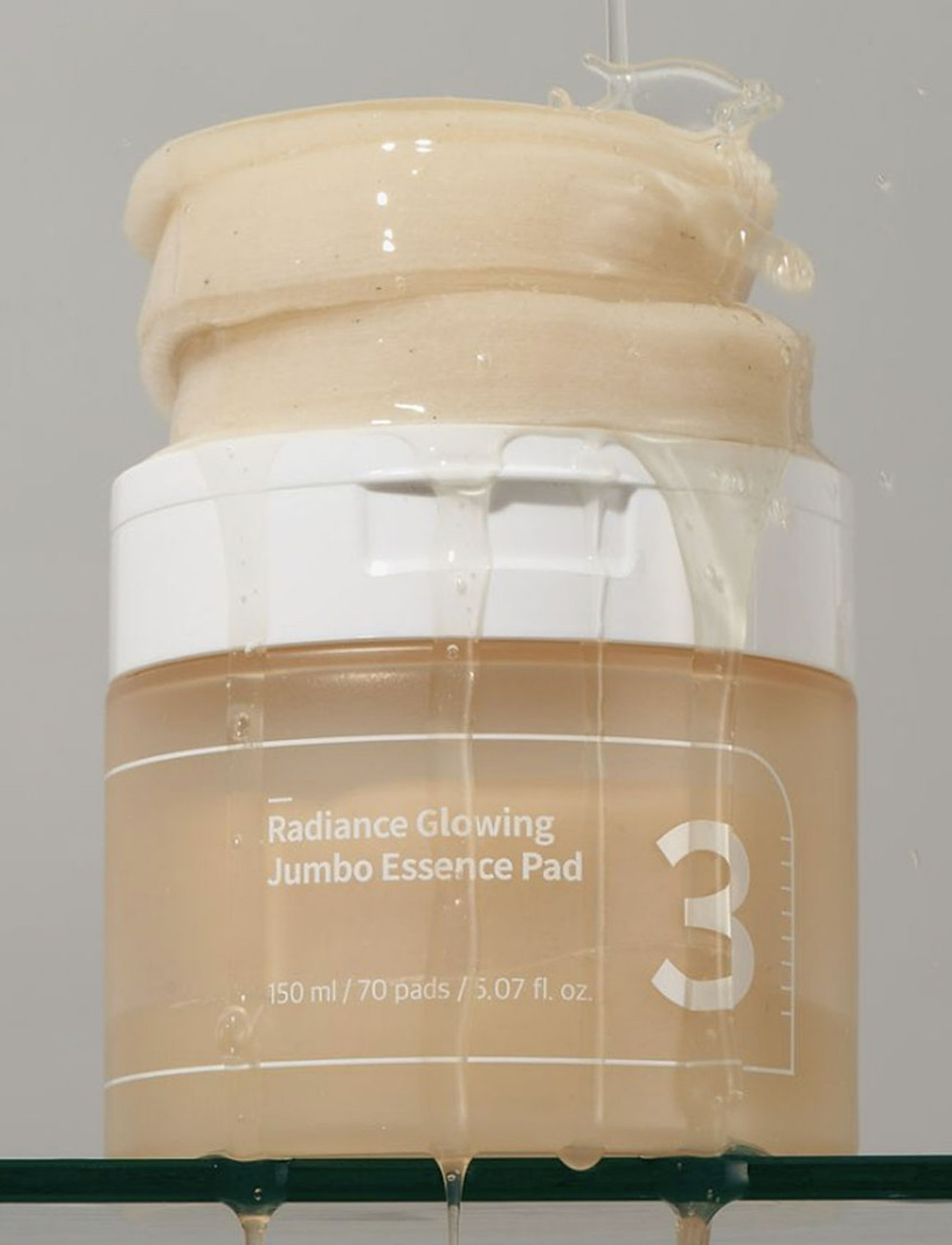 Numbuzin - No.3 Radiance Glowing Jumbo Essence Pad - ansiktsmask - clear - 2
