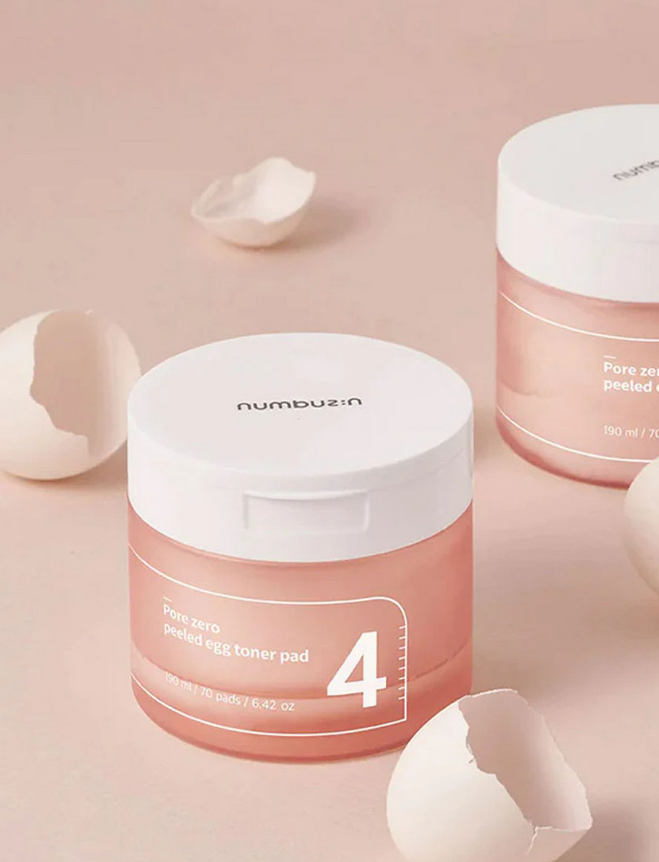 Numbuzin - No.4 Pore Zero Peeled Egg Toner Pad - toner pads - clear - 3