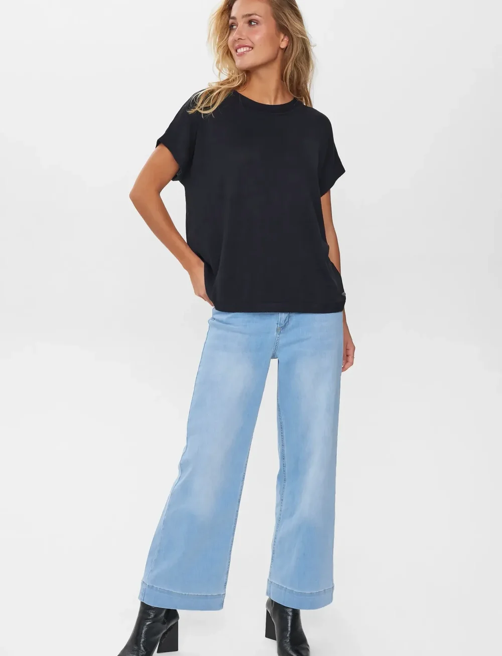 Nümph - NUDARLENE PULLOVER - NOOS - strikkegensere - caviar - 4