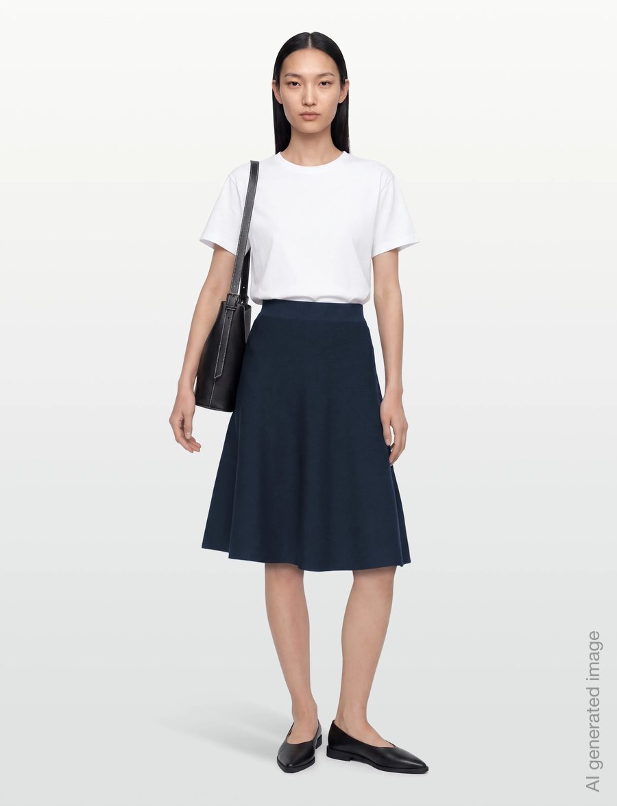 Nümph - NULILLYPILLY SKIRT - strikkede nederdele - dark sapphire - 0