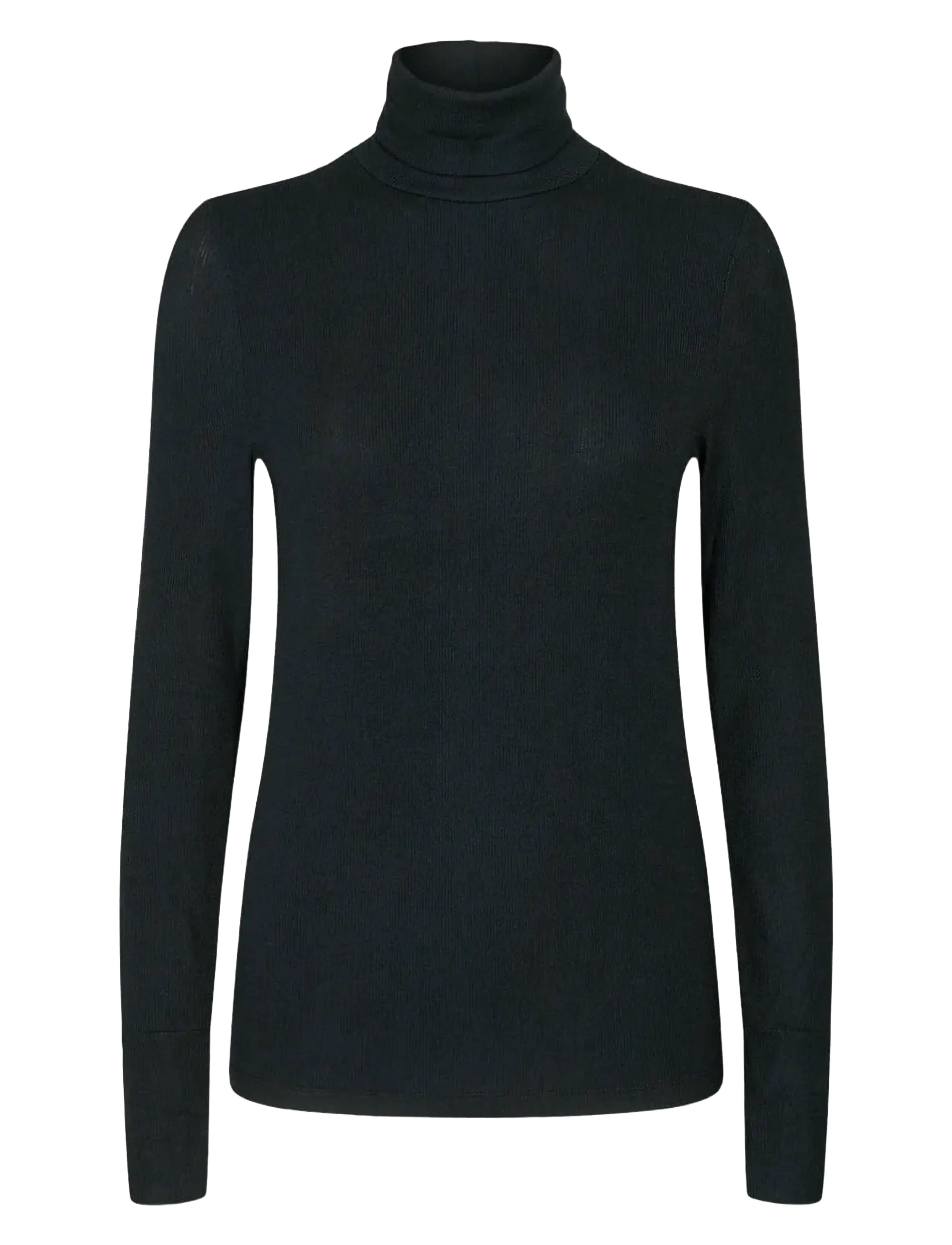 Nümph NUBOWIE ROLLNECK RIB - T-shirts & Toppe - CAVIAR / black