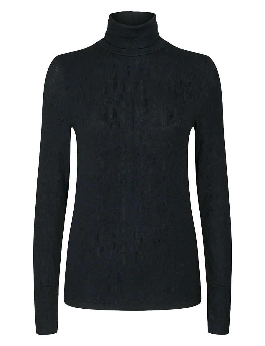 Nümph - NUBOWIE ROLLNECK RIB - pikéer - caviar - 0