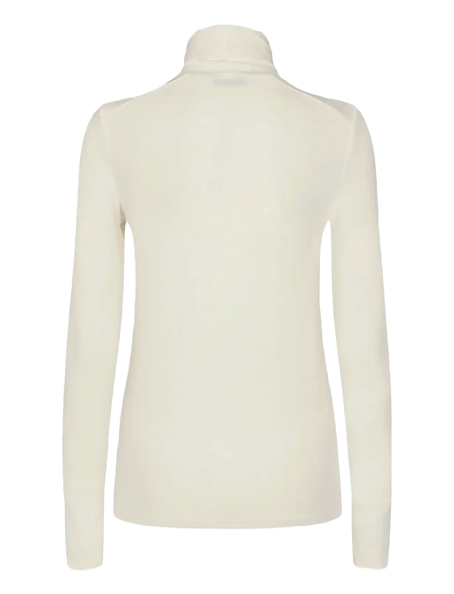 Nümph - NUBOWIE ROLLNECK RIB - polo shirts - cloud dancer - 1