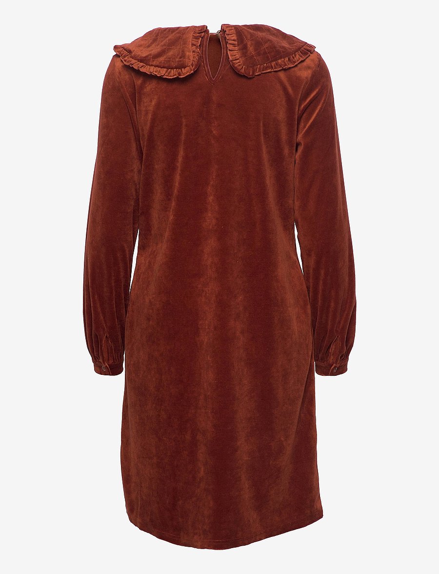Nümph - NUBELENDA DRESS - kurze kleider - barn red - 2