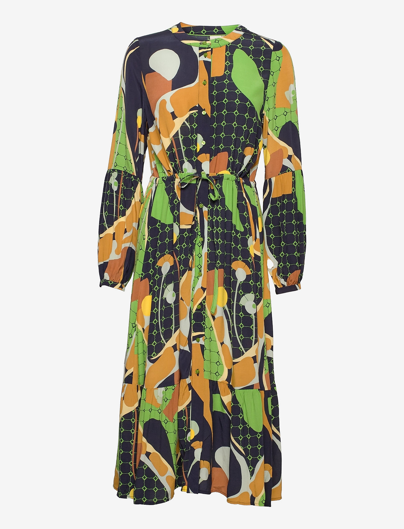 Nümph - NUCASEY DRESS - midi-jurken - foliage - 0