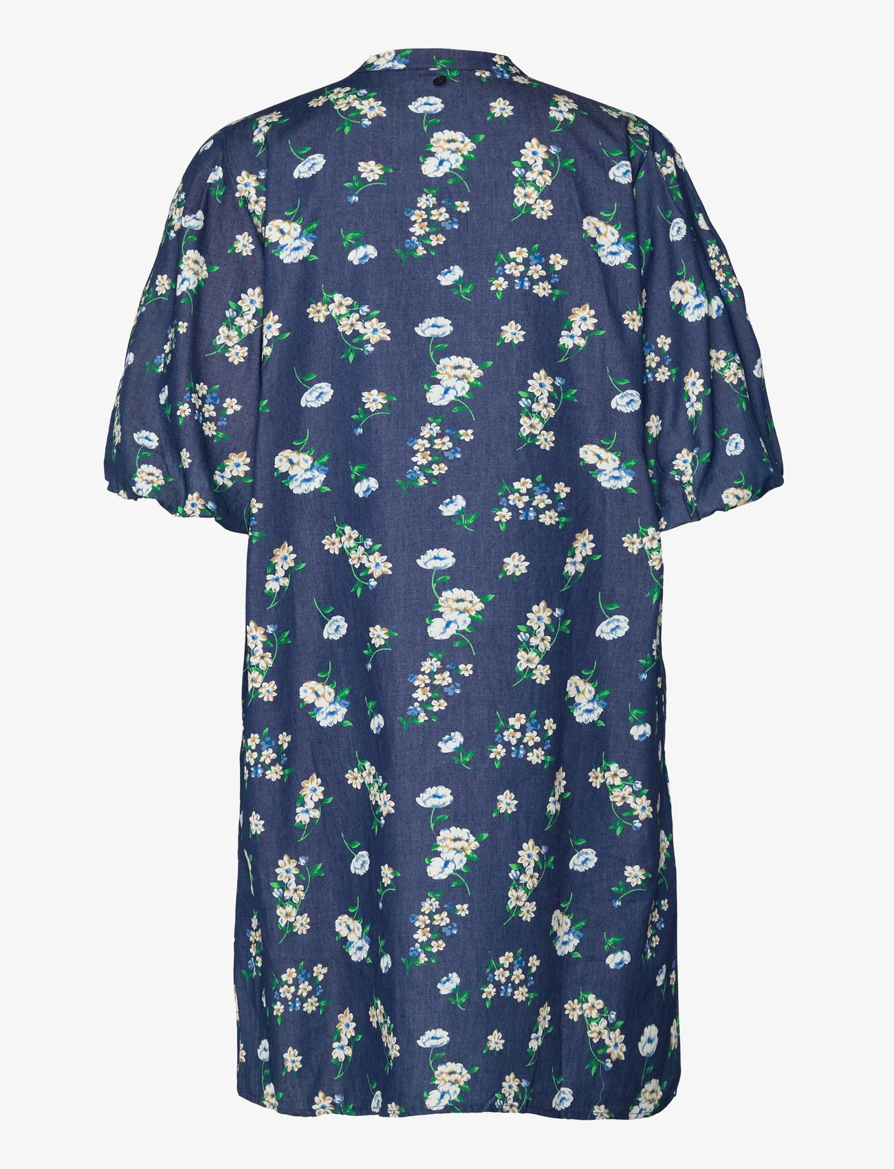 Nümph - NUEDELLE DRESS - skjortekjoler - medium blue denim - 1