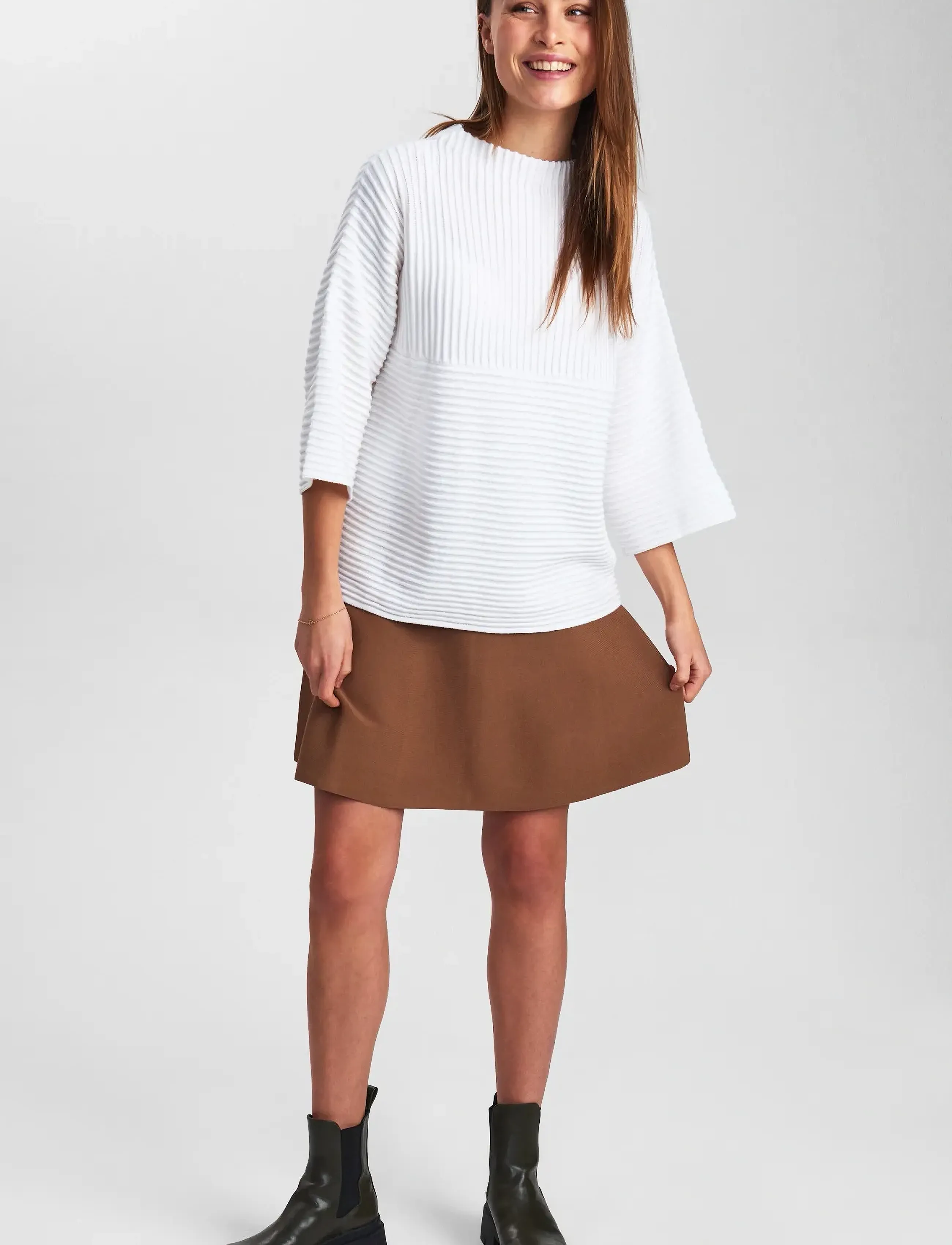 Nümph - NUIRMELIN O-NECK PULLOVER - sweaters - cloud dancer - 4