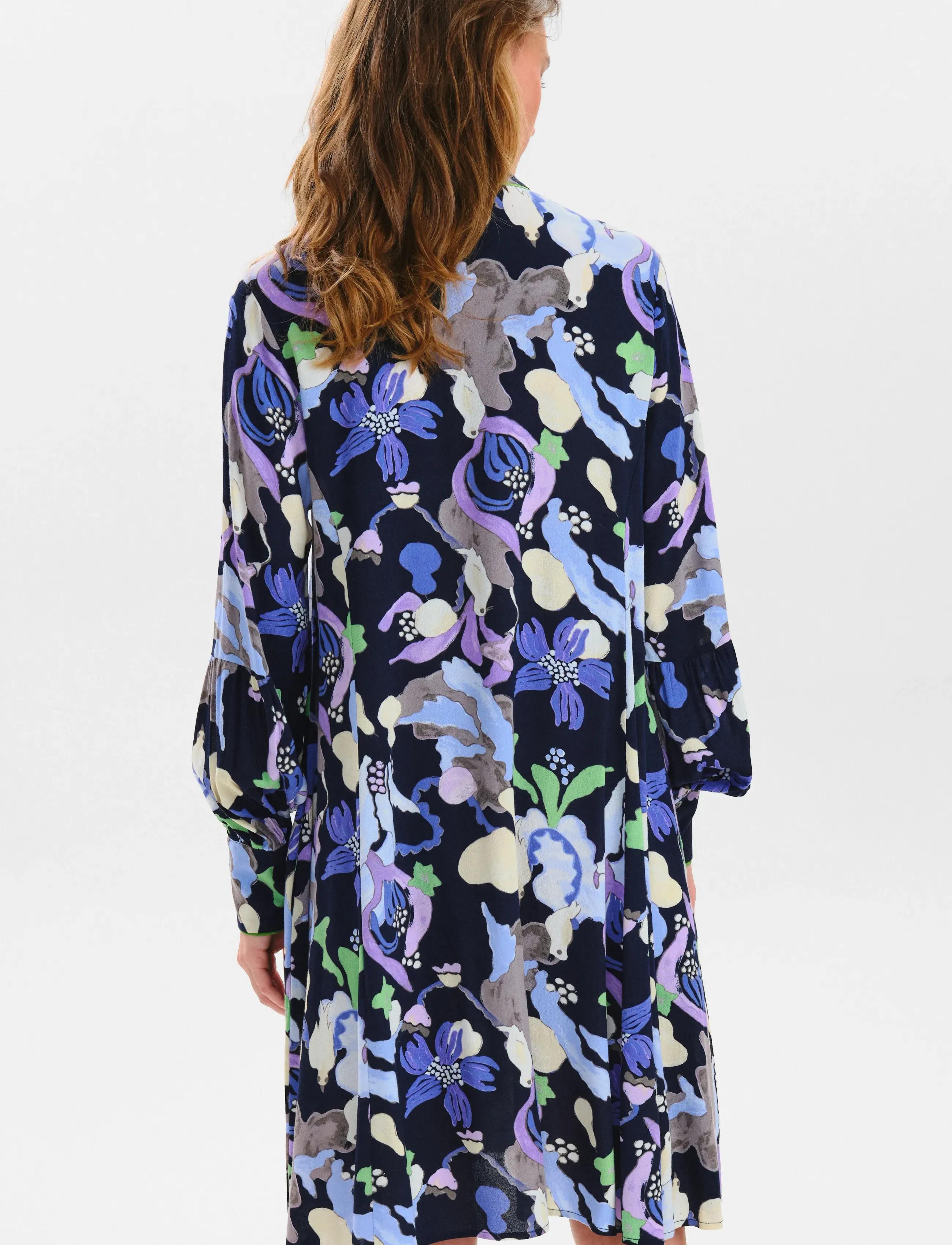 Nümph - NUEAMAJA SHORT DRESS - skjortekjoler - dark sapphire - 3