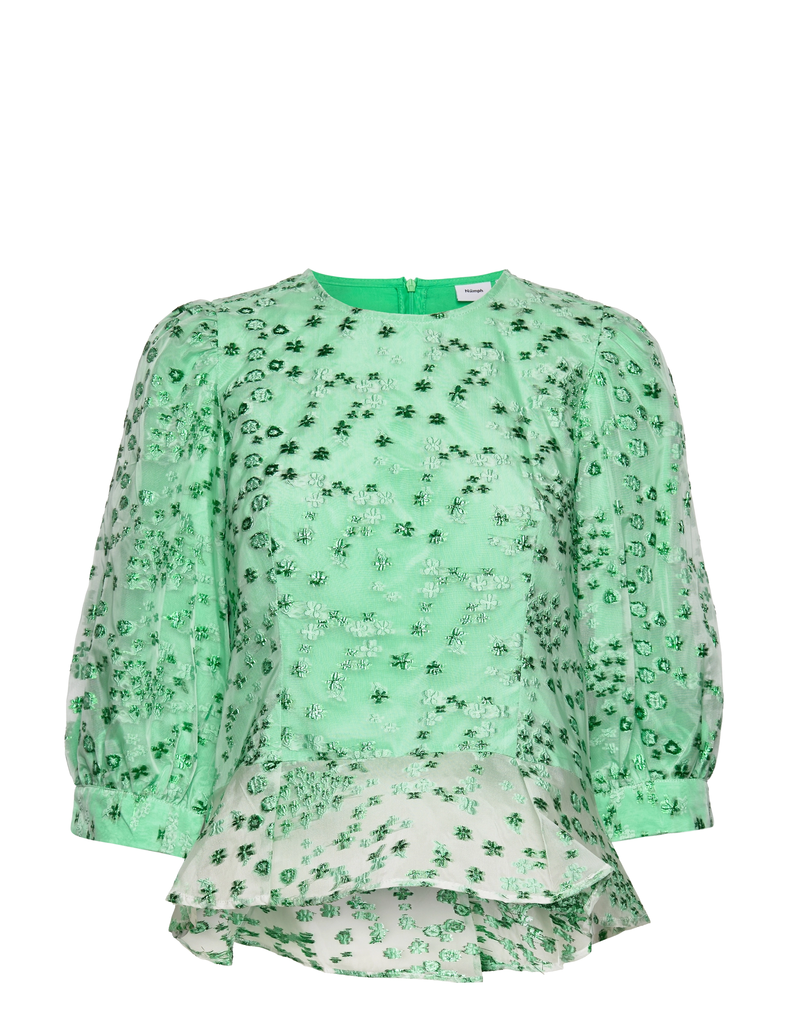 NUEDMEE BLOUSE - KELLY GREEN