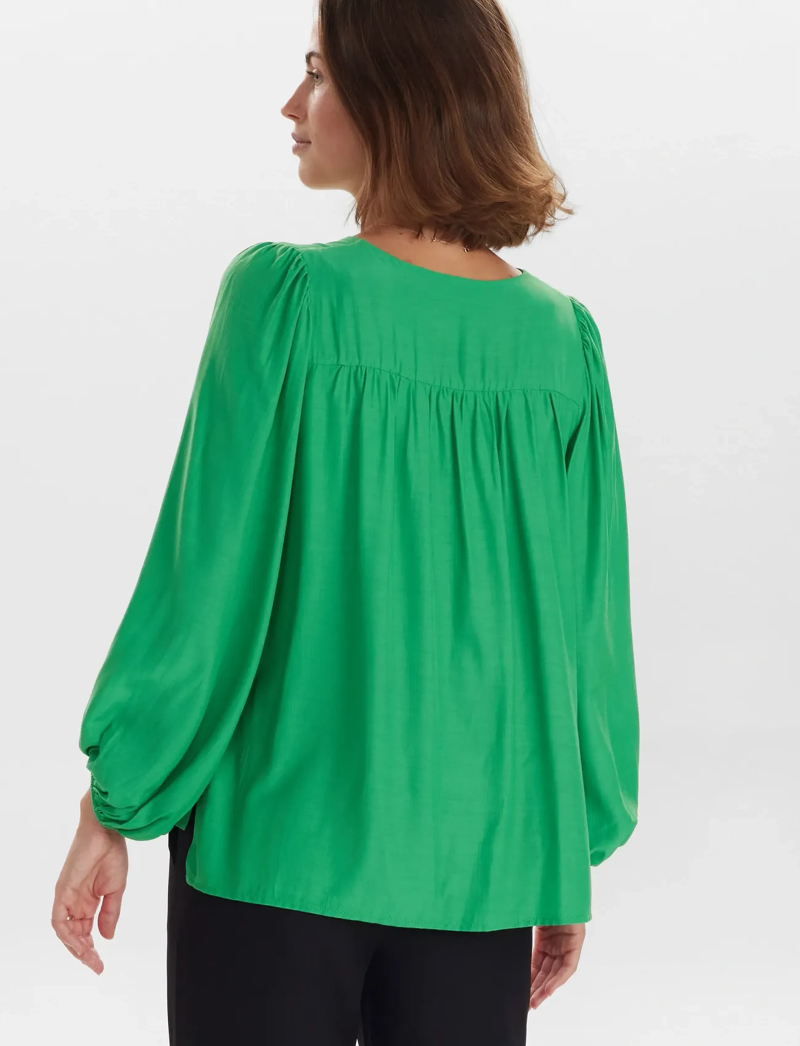Nümph - NUSOFTY BLOUSE - pikkade varrukatega pluusid - kelly green - 3
